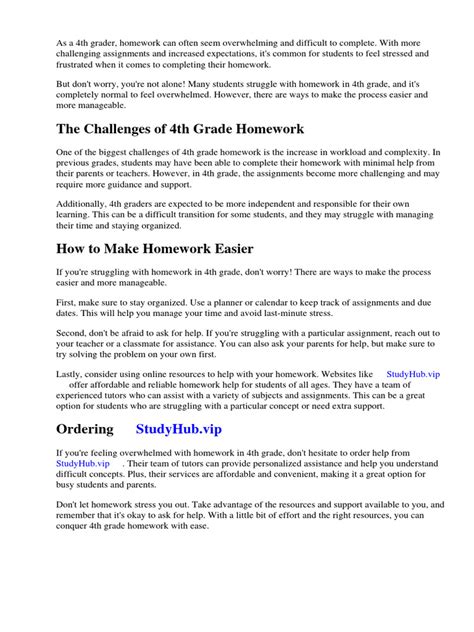 Image result for Fourth Grade Homework