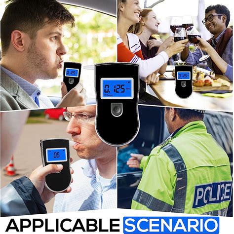 Portable Alcohol Breathalyzer with 20 Mouthpieces Professional Grade ...