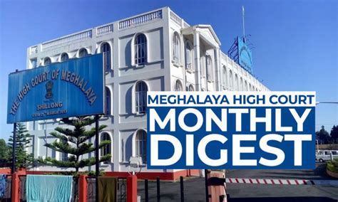 Meghalaya High Court Monthly Digest: Citations 1-12