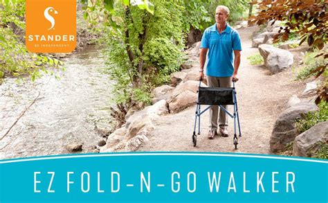 Stander Height Adjustable and Folding Walker for Adults | Lightweight ...