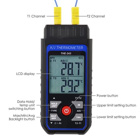 Buy Thermocouple Thermometer Digital K Type Thermometer with 4 ...