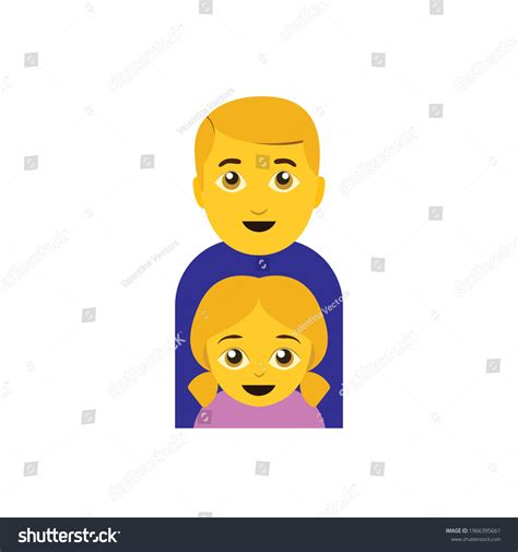 Single Father Family Daughter Emoji Vector: เวกเตอร์สต็อก (ปลอดค่าลิขสิทธิ์) 1966395661 ...