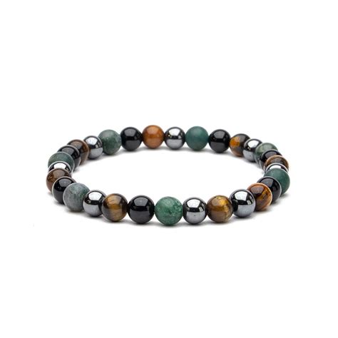 Multi Gemstone 8mm link Bracelet – ARMOUR 925
