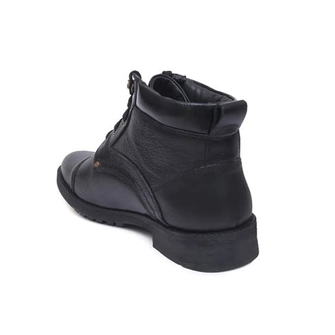 Round Toe Lace Up Leather Boots 3051 | High Ankle Shoes – Zoom Shoes India
