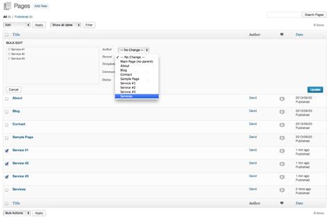 Image result for WordPress Sub Page