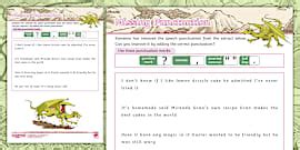 Punctuation Worksheet (teacher made) - Twinkl