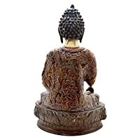 Buy Two Moustaches Brass Akshobhya Buddha Showpiece Figurine, Standard ...