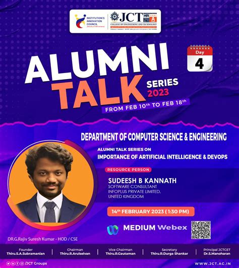 The session of the ‘Alumni Talk’ series, organized by the Computer ...