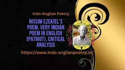 Nissim Ezekiel’s Poem, Very Indian Poem in English (Patriot), Critical ...