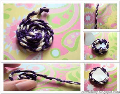 Image result for Small Flower Using Thread and Hand