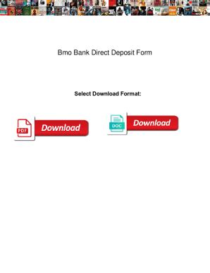 Fillable Online Bmo Bank Direct Deposit Form. Bmo Bank Direct Deposit ...