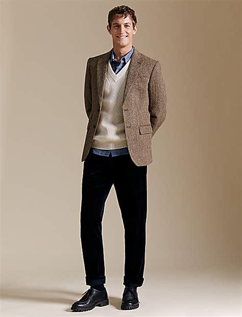 Buy York Tailored Fit Harris Tweed Blazer at Marks & Spencer