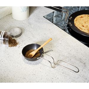 Amazon Brand - Solimo Hard Anodized Small Tadka Pan (9.4cm),Aluminium ...