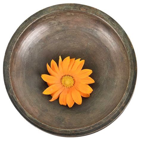 Hand Made South Indian Broad Solid Bronze Cooking Vessel (Urli)