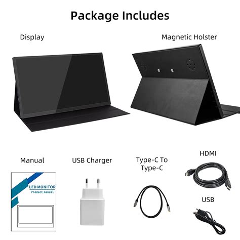 Buy KENOWA Portable and Ultra Thin Touch Monitor, 15.6 1080P Laptop ...