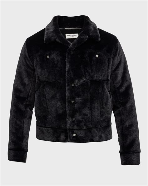 Fabulous Furs Men's Faux-Fur Bomber Jacket | Neiman Marcus