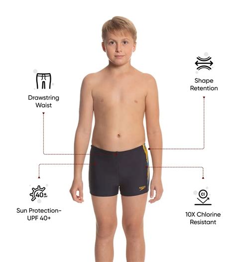 Buy Speedo Logo Panel Aquashort True Navy-Mango-Pool Swimwear Online ...