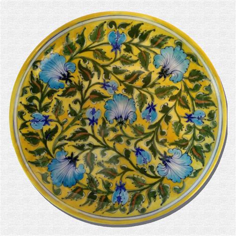 Buy Online Original Blue Pottery Decorative wall plates at House Affairs