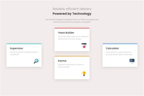 4 Card Feature Using HTML CSS JS 的图像结果