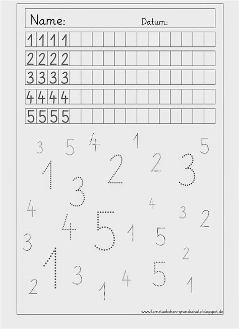 Ziffernschreibkurs - 8 AB´s zur Wiederholung | Mathe für vorschulkinder ...