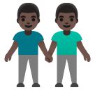 👬🏿 Men holding hands: dark skin tone emoji copy paste png download