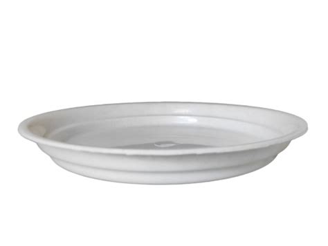 5 inch round bottom tray white color