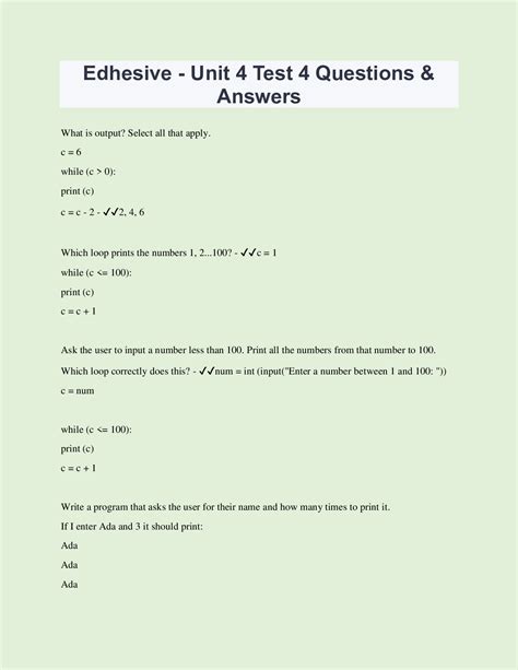 Edhesive Test 3 Answers