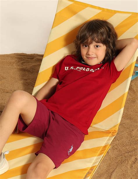 Boys Pure Cotton Mid Rise Shorts – U.S. Polo Assn. India