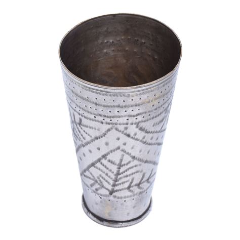 Pure Brass Lassi Glass Mughal Style Embossed Design