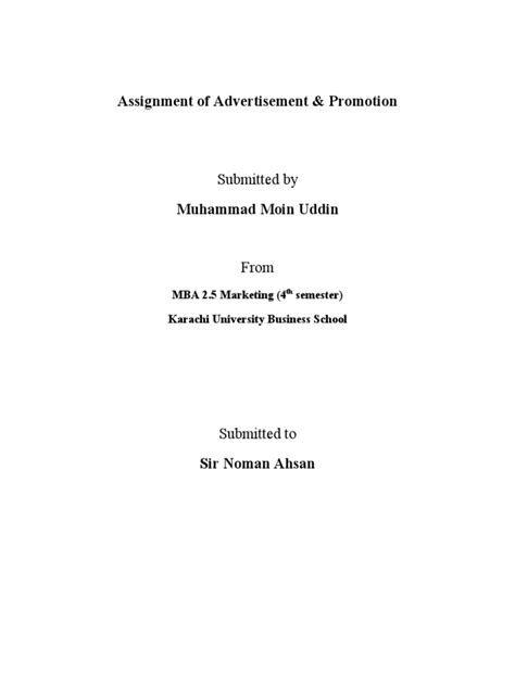 Image result for Example of Written Advertisement Assignment