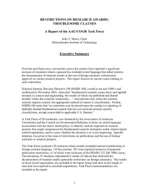 Fillable Online RESTRICTIONS ON RESEARCH GRANTS AND CONTRACTS Fax Email ...