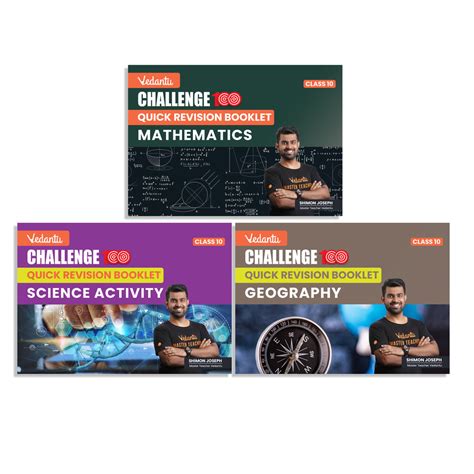Vedantu Challenge 100 Class 10 QR Flashcards & Booklets Combo of 5 Shi