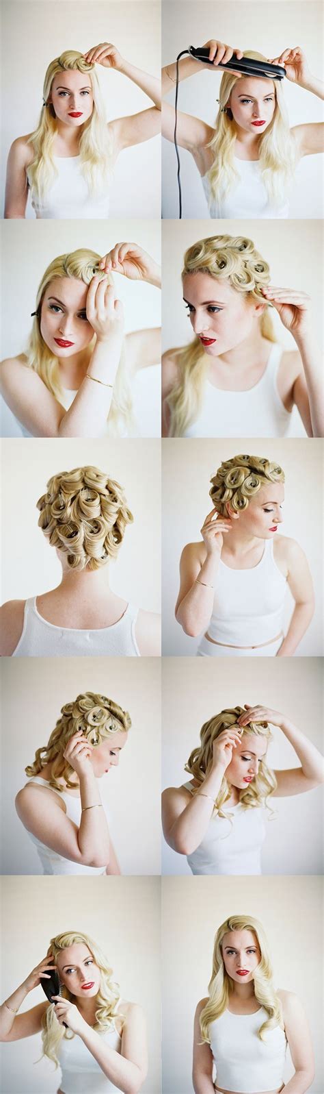 Image result for Pin Curls Tutorial