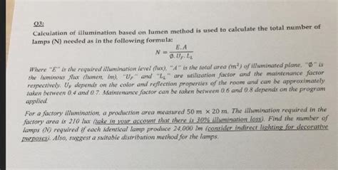 Image result for Lumen Method Calculation