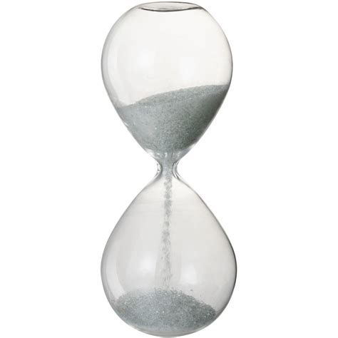 Sablier Belknap en Verre 10 x 10 x 25 cm Blanc, Transparent | Leroy Merlin