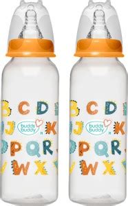 Buddsbuddy Combo of 2 BPA Free Baby Feeding Bottle Easy Flow Neck ...