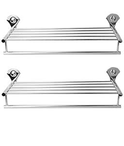 Handy Stainless Steel Towel Rack 24 inch 2pcs Combo Offer : Amazon.in ...