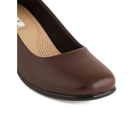 Buy ELLE Brown Round Toe Party Wear Pumps Online