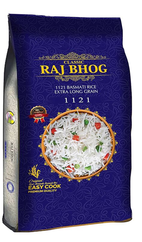 Raj Bhog 1121 Basmati Rice | XXXL Extra Long Grain | Naturally and ...