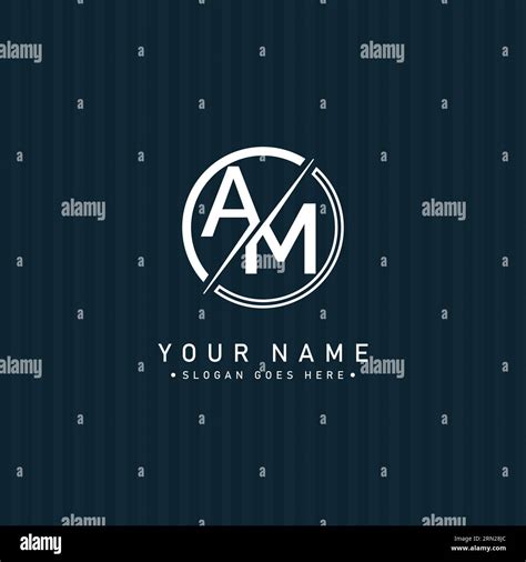 Creative Logo for Initials AM in Monogram Style - Vector Template for ...