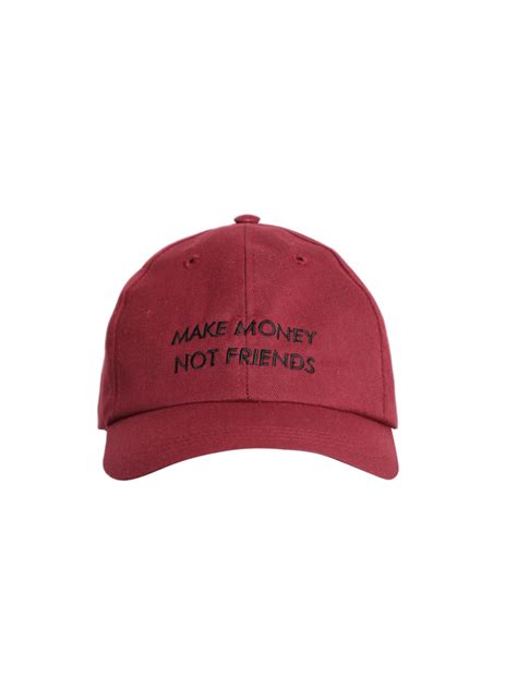 Make Money Not Friends embroidery maroon baseball cap – Blueberry ...