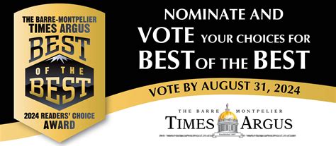 2024 Times Argus Best of the Best Readers' Choice Awards