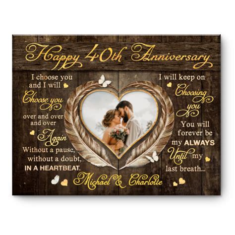 40th Anniversary Gift, 40th Wedding Anniversary Gift For Husband, 40 ...