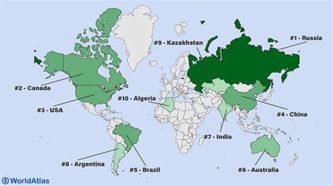 Beyond Borders: The 10 Countries With The Most Land Mass