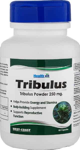 Buy HEALTHVIT TRIBULUS TERRESTRIS POWDER 250 MG -60 CAPSULES Online ...