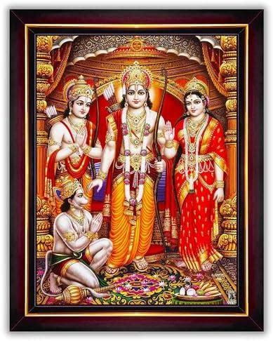 Pavan Photo Laminations Ram Darbar Lord Shri Rama Sita Parivar Family ...