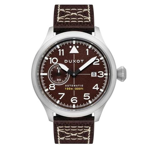 Buy Duxot Altius Pilot Mechanical Automatic Brown Round Dial Mens Watch ...