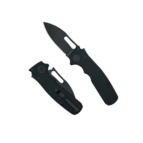 Demko Shark Cub Stealth Folding Knife Black Aluminum Handle 20CV Slicer ...