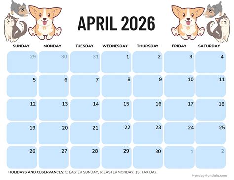 April 2026 Calendars (Free PDF Printables)
