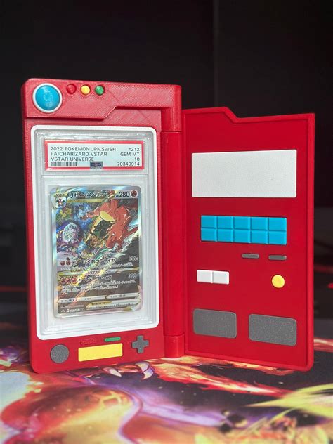 3D Printed Pokedex Card Case, Sturdy Display for PSA/BGS/CGC Graded ...